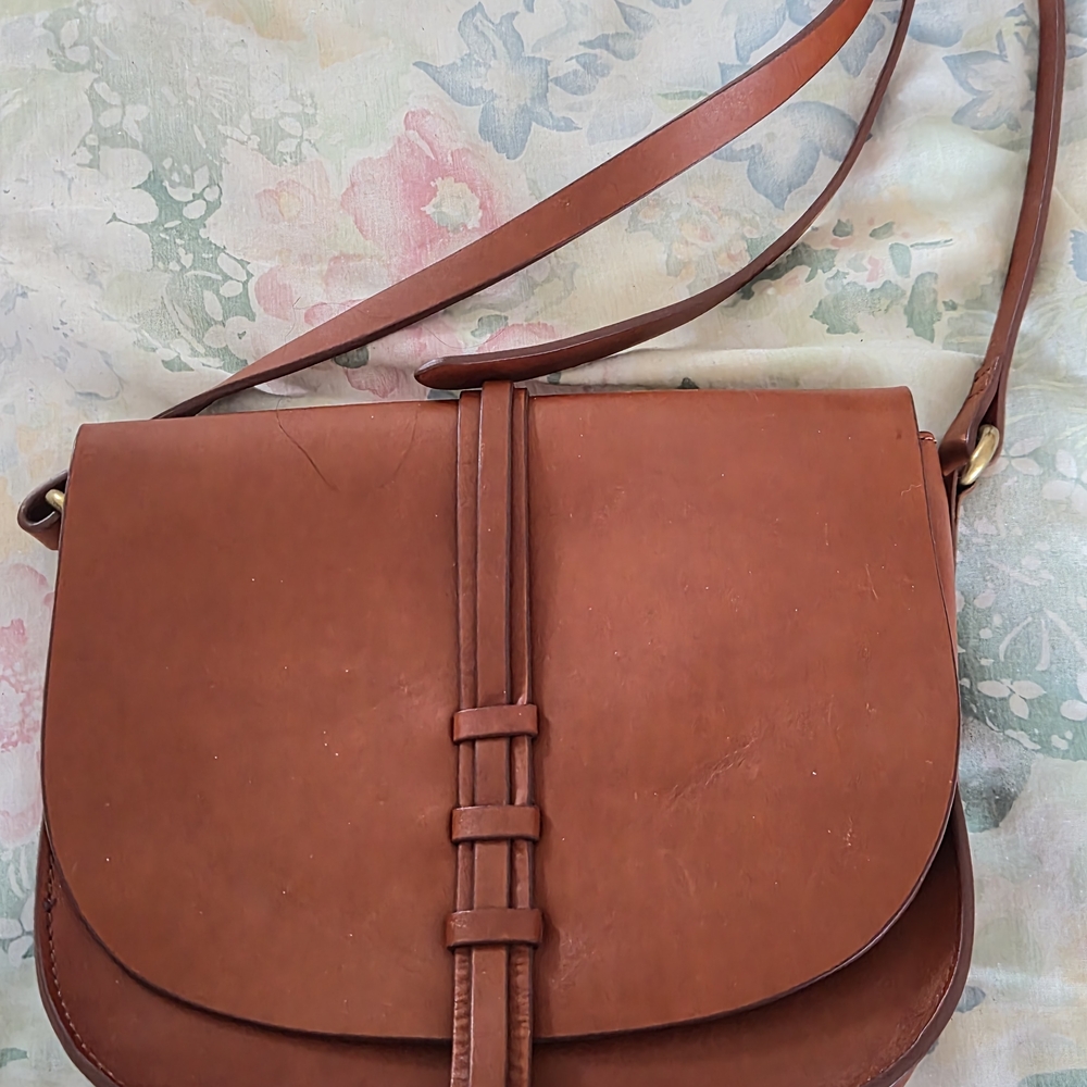 Lucky Brand Tan Leather Crossbody Bag